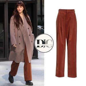 A.L.C. “Tori” rust corduroy pleated pants size 4/6 Dakota Johnson Verity